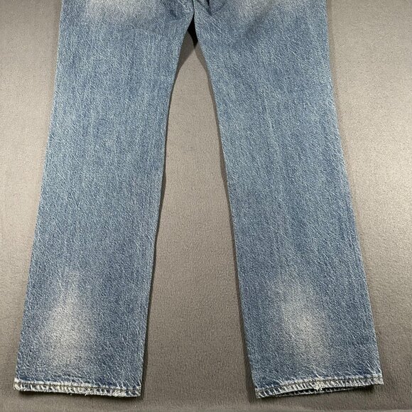 True Religion Ricky Jeans Mens 34x34 Distressed Relaxed Straight Rope Stitch Fla - Picture 12 of 16